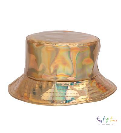 Gold Holographic Bucket Hat