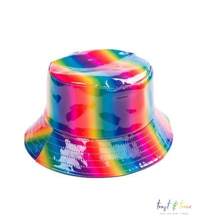 Rainbow Holographic Bucket Hat