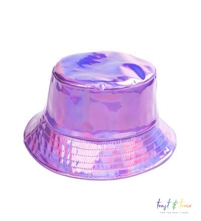 Purple Holographic Bucket Hat