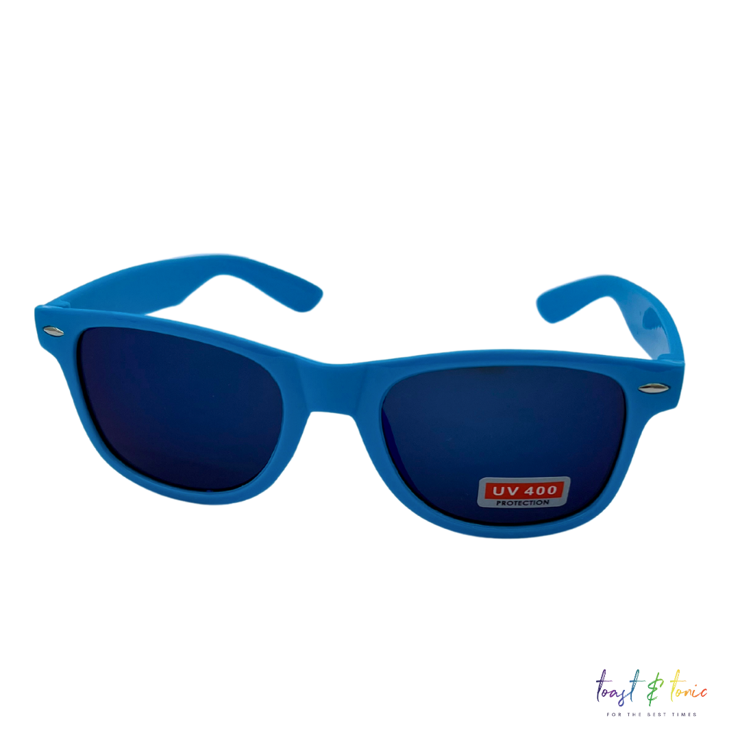 Neon Coloured Wayfarer Mirror Lens Sunglasses