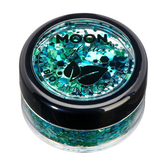 Biodegradable Face Glitter in Green Aquarium  Colour, Chunky Face Glitter