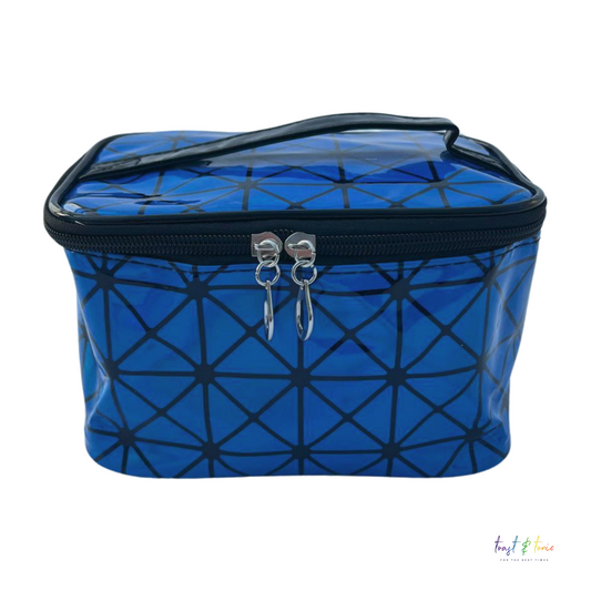 Holographic Toiletry Bag Blue
