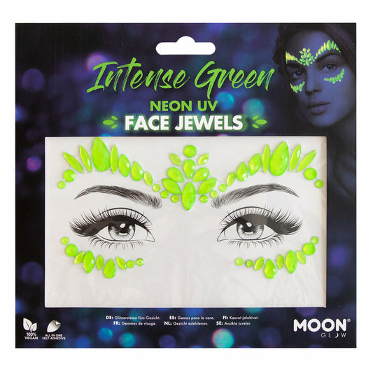 Intense Green Neon Face Jewels