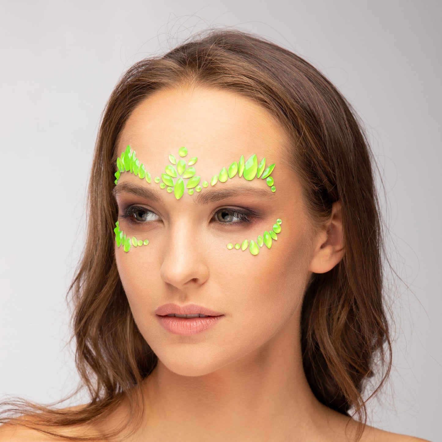 Green Neon Face Jewels
