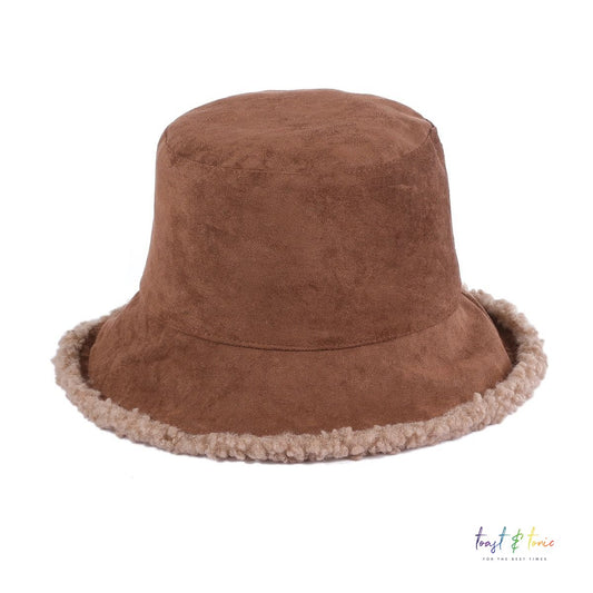 Reversible Bucket Hat Brown/Faux