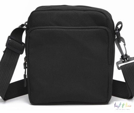 black messenger bag, black festival bag