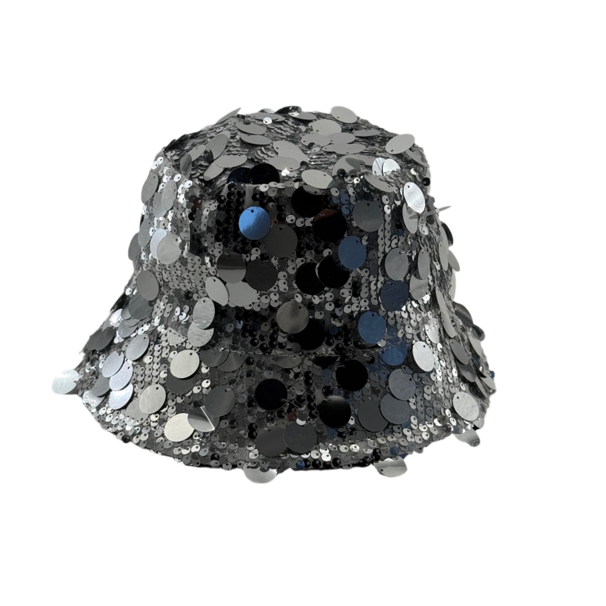 silver sequin festival bucket hat