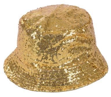 Gold Sequin Bucket Hat